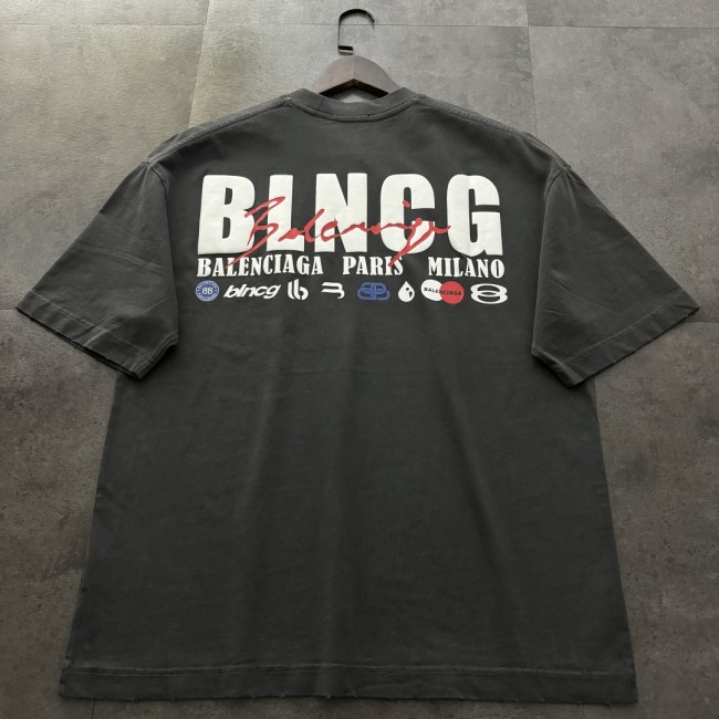 Balenciaga Logo Print Cotton Short Sleeved T-shirt