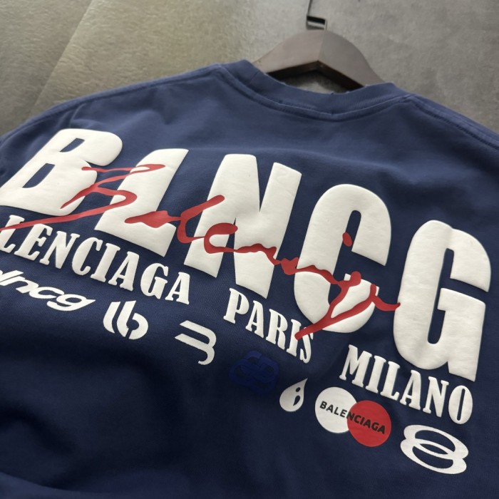 Balenciaga Logo Print Cotton Short Sleeved T-shirt