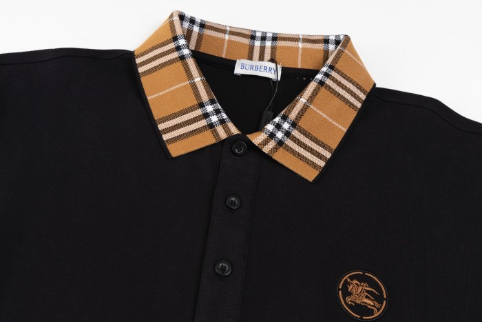 Burberry Logo Embroidered Cotton Polo Shirt
