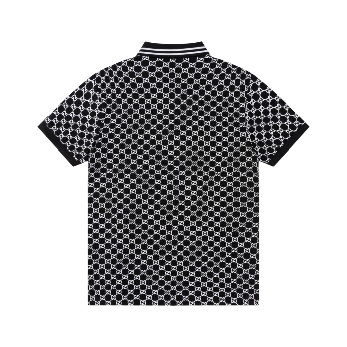 GUCCI GG JACQUARD COTTON PIQUET POLO
