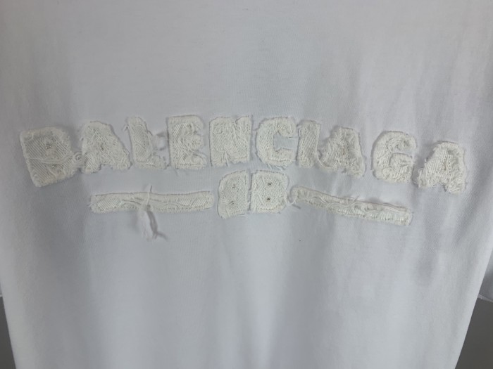 Balenciaga Logo Patch Embroidered Short Sleeve T-shirt
