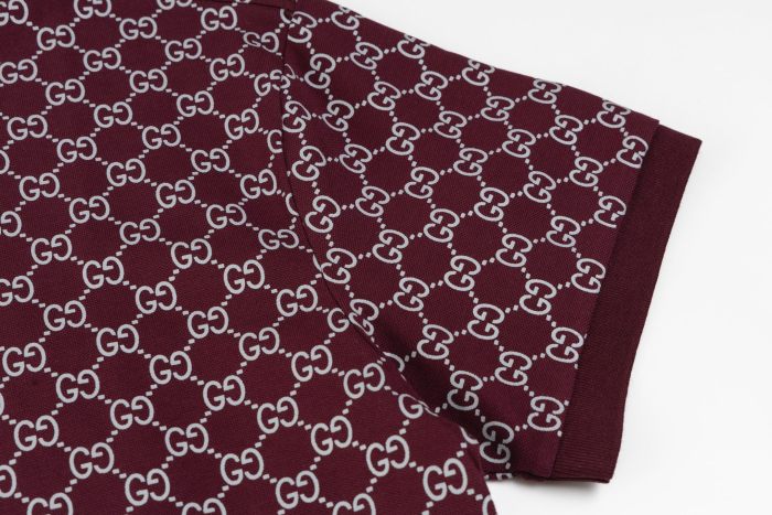 GUCCI GG JACQUARD COTTON PIQUET POLO