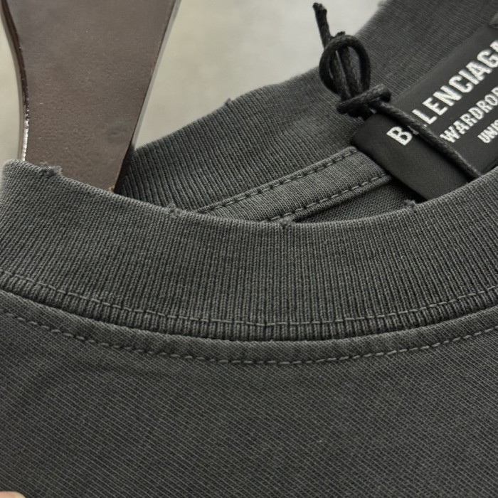 Balenciaga Logo Print Cotton Short Sleeved T-shirt