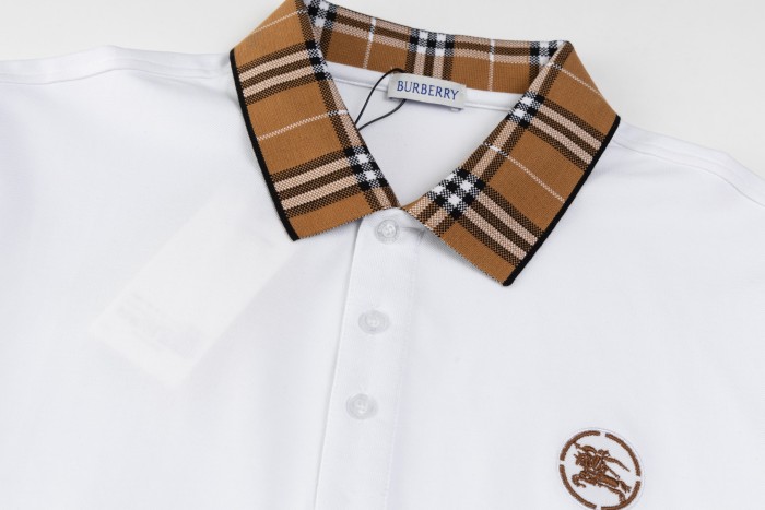 Burberry Logo Embroidered Cotton Polo Shirt
