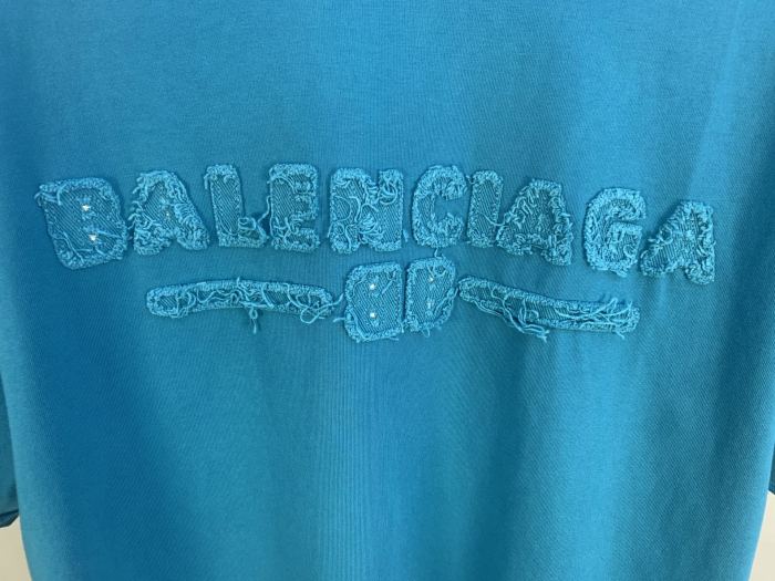 Balenciaga Logo Patch Embroidered Short Sleeve T-shirt