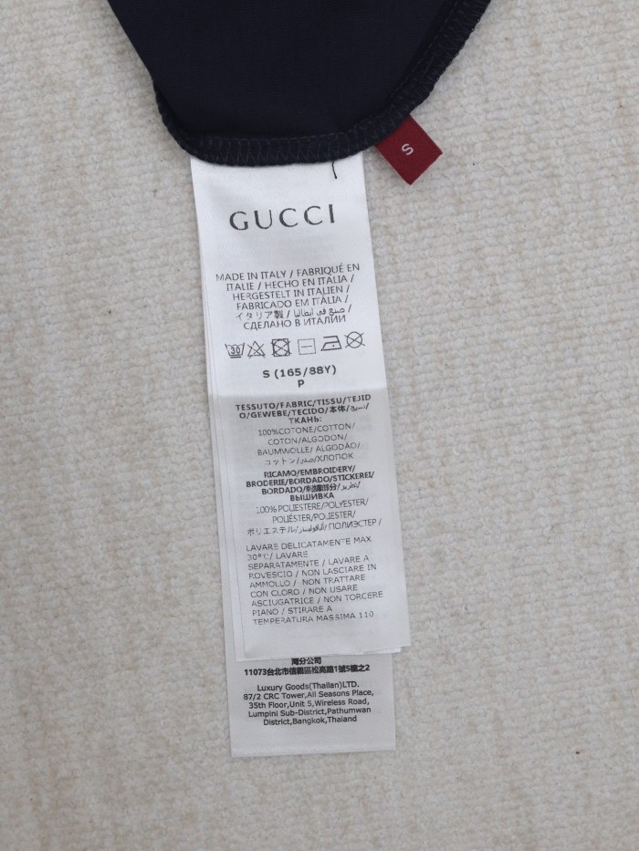 Gucci Embroidered Cotton Short Sleeved T-shirt