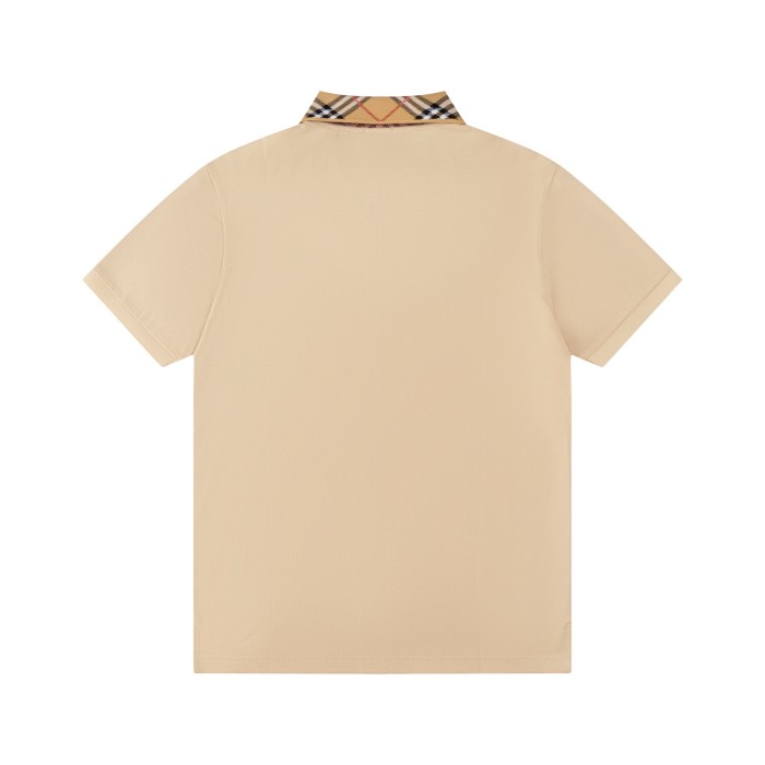 Burberry Check Collar Cotton Polo Shirt