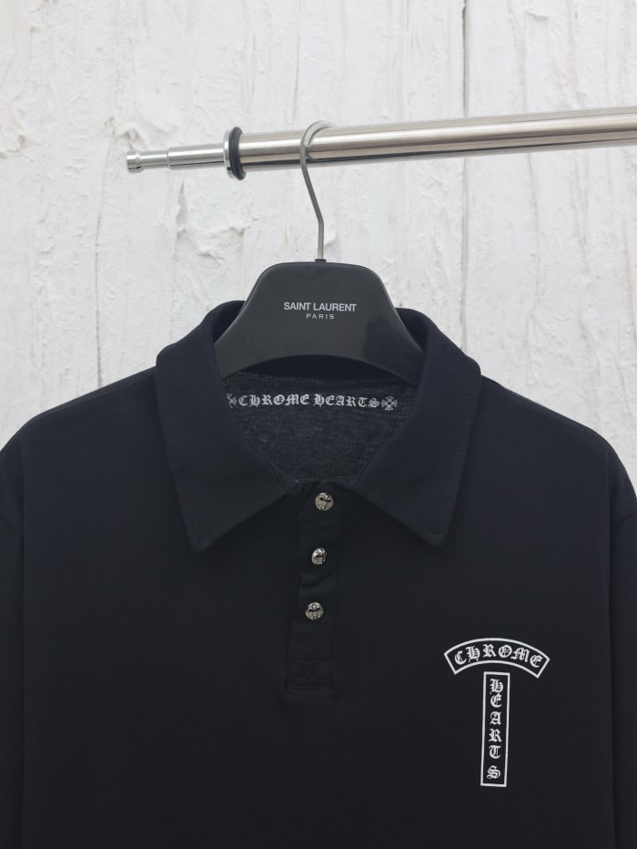 Chrome Hearts Sanskrit Print Polo Shirt
