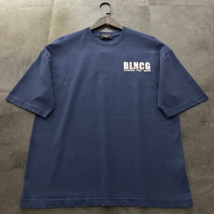 Balenciaga Logo Print Cotton Short Sleeved T-shirt