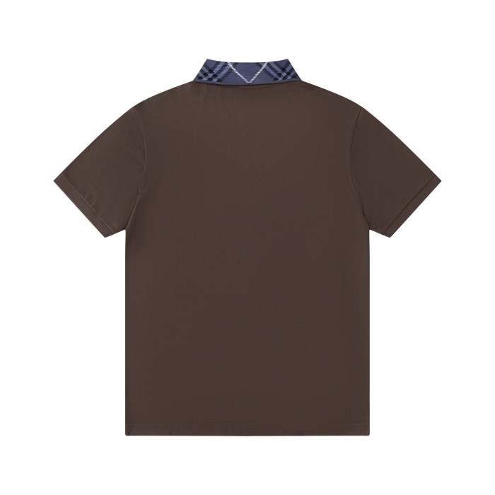 Burberry Check Collar Cotton Polo Shirt