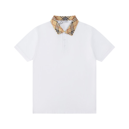 Burberry Check Collar Cotton Polo Shirt