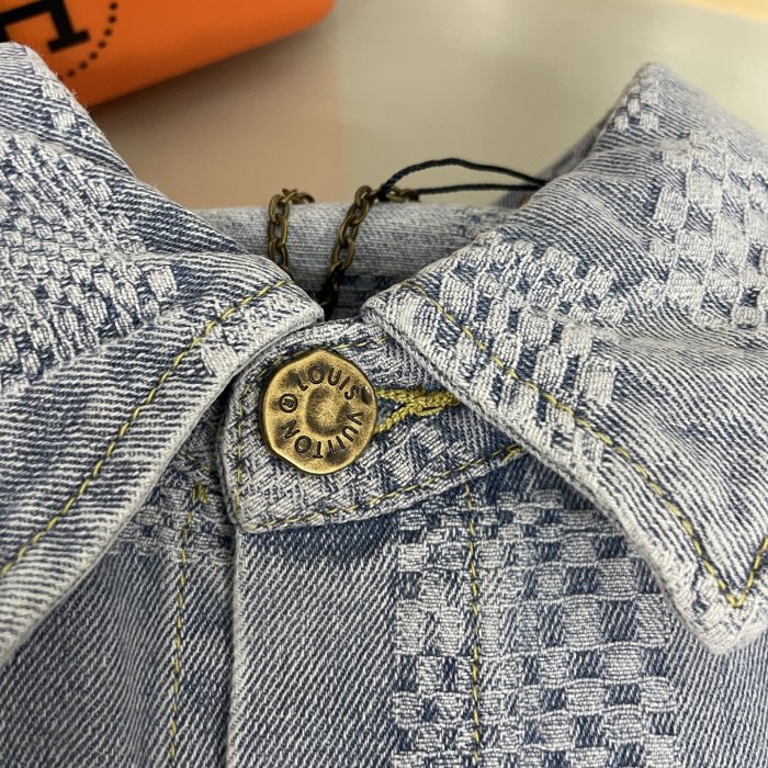 Louis Vuitton Damier Short-Sleeved Chambray Shirt Shorts Set