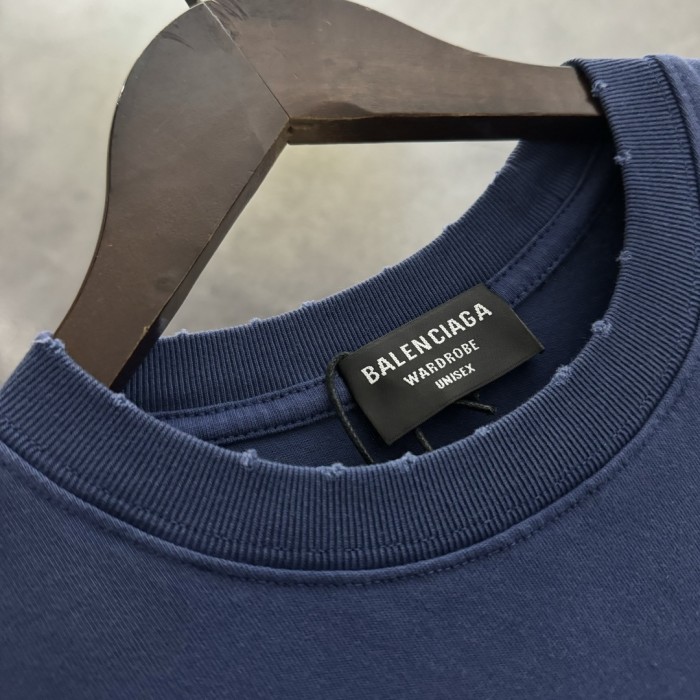 Balenciaga Logo Print Cotton Short Sleeved T-shirt