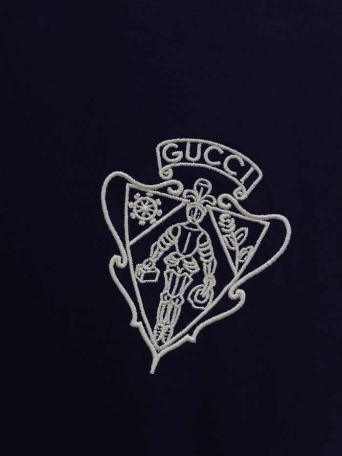 Gucci Embroidered Cotton Short Sleeved T-shirt