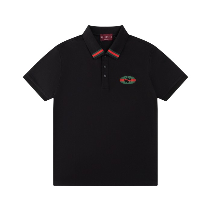 Gucci Letter Print Polo Shirt
