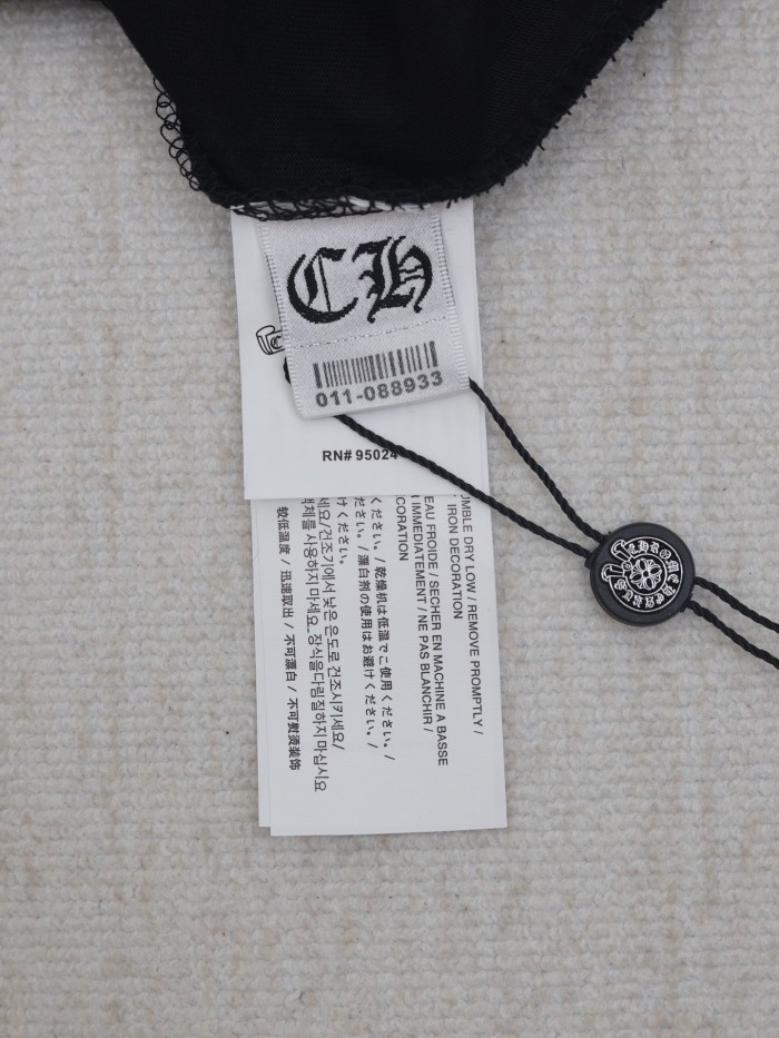 Chrome Hearts Silver Button Horseshoe Button Polo Shirt
