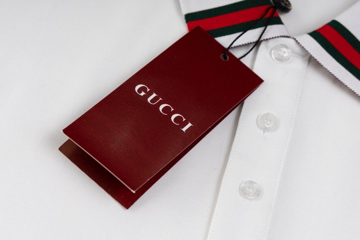 Gucci Letter Print Polo Shirt