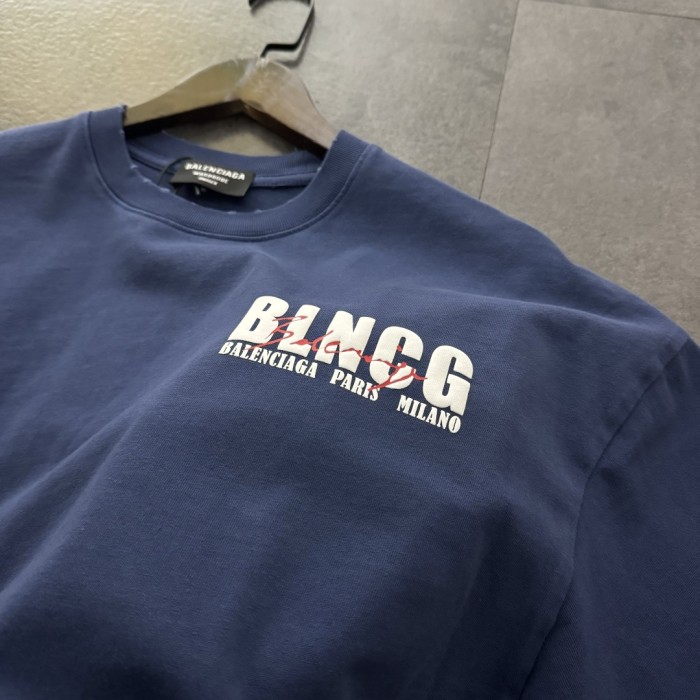 Balenciaga Logo Print Cotton Short Sleeved T-shirt