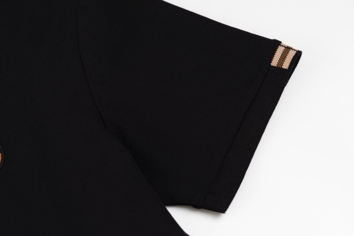 Burberry Logo Embroidered Cotton Polo Shirt