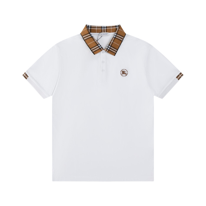 Burberry Logo Embroidered Cotton Polo Shirt