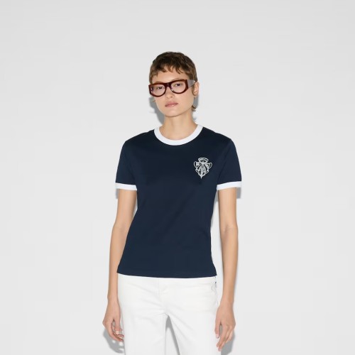 Gucci Embroidered Cotton Short Sleeved T-shirt