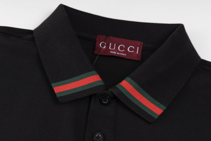 Gucci Letter Print Polo Shirt