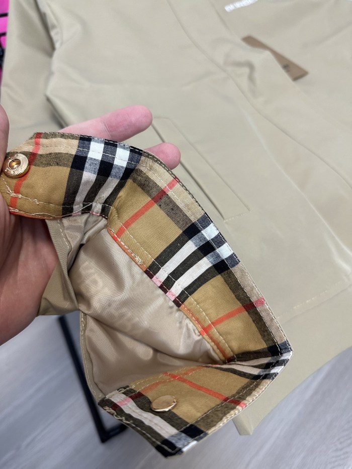 BURBERRY Classic Plaid Polo Collar Jacket