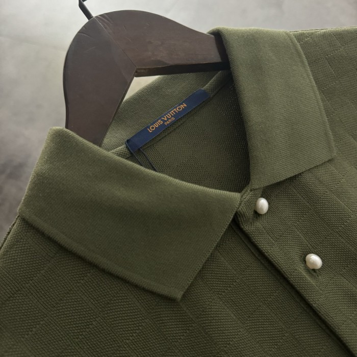 Louis Vuitton Jacquard Lapel Polo Shirt