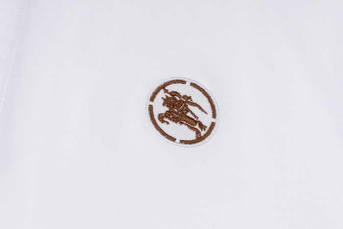 Burberry Logo Embroidered Cotton Polo Shirt