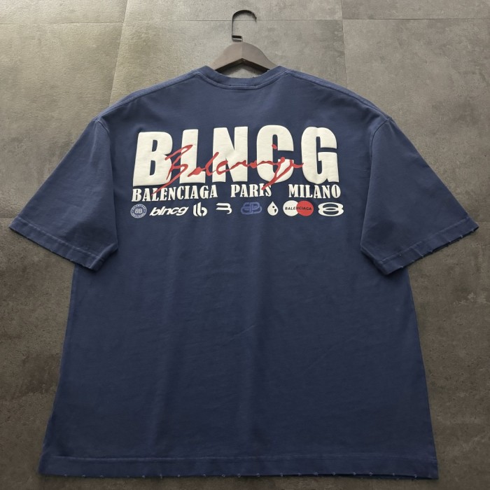 Balenciaga Logo Print Cotton Short Sleeved T-shirt