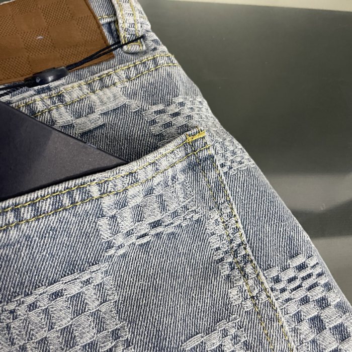 Louis Vuitton Damier Short-Sleeved Chambray Shirt Shorts Set