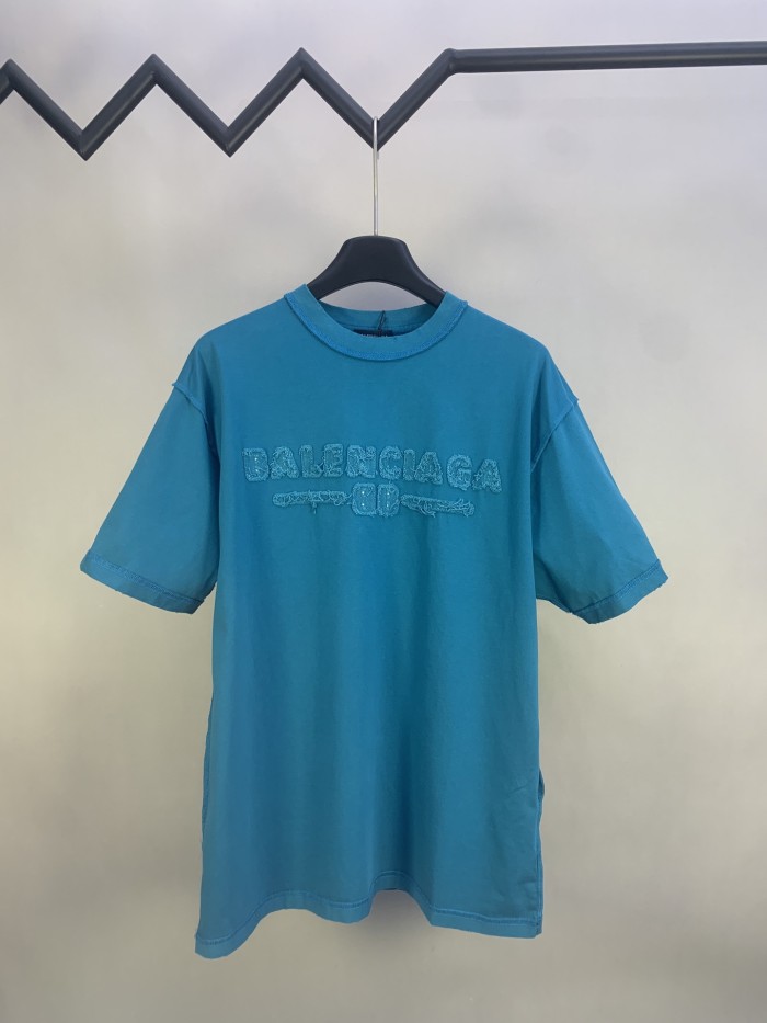 Balenciaga Logo Patch Embroidered Short Sleeve T-shirt