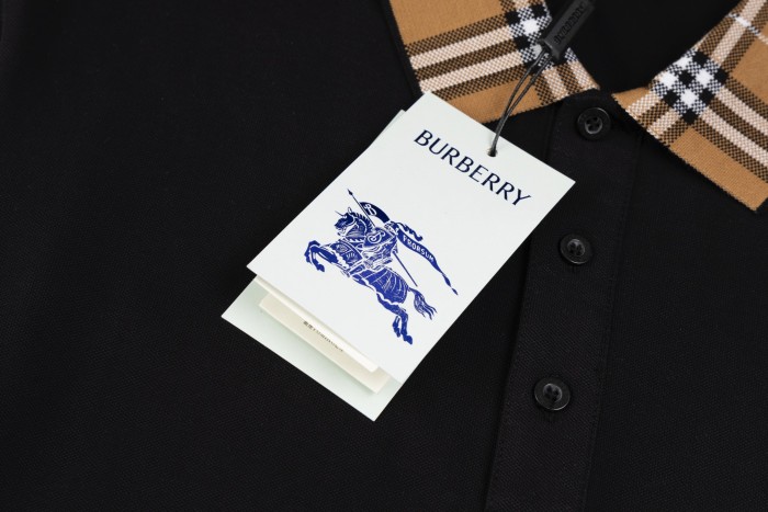 Burberry Logo Embroidered Cotton Polo Shirt