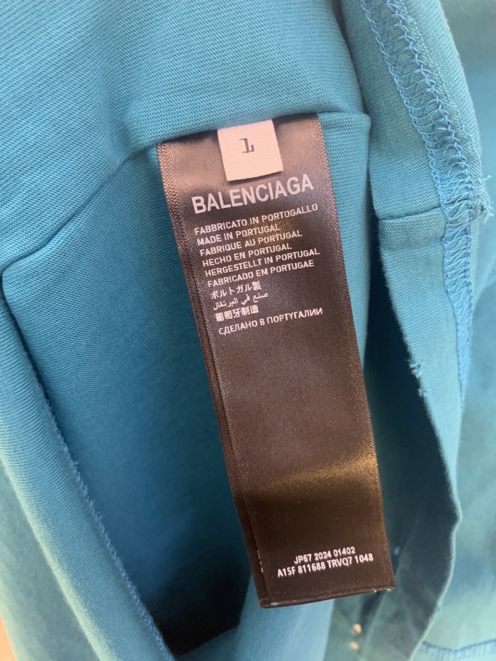 Balenciaga Logo Patch Embroidered Short Sleeve T-shirt