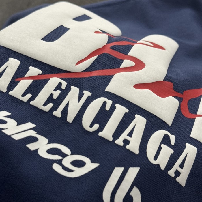 Balenciaga Logo Print Cotton Short Sleeved T-shirt
