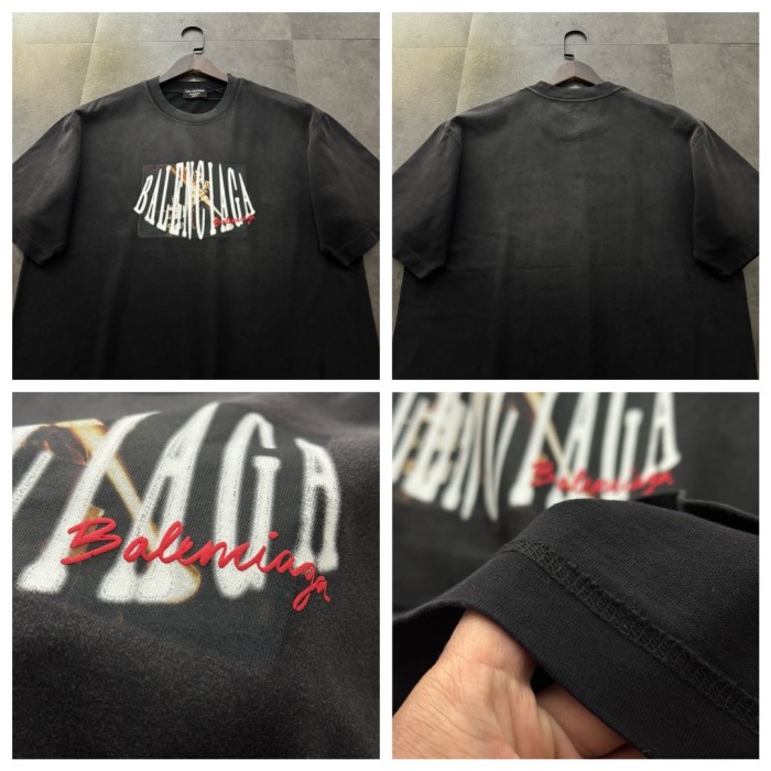 Balenciaga Band Signature Short Sleeved T-shirt