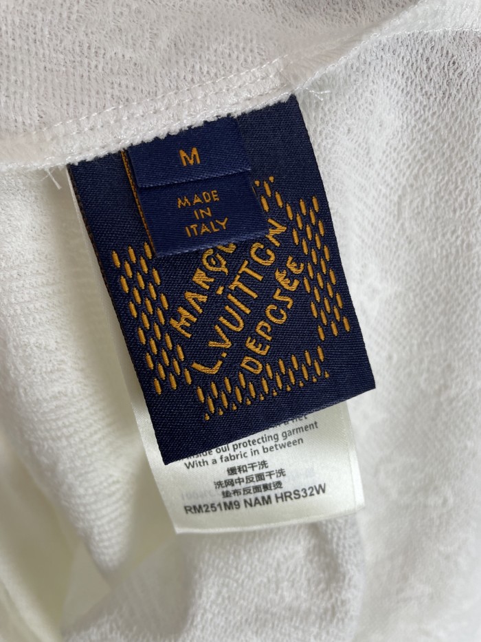 Louis Vuitton Knitted Jacquard Cotton Short Sleeved T-shirt