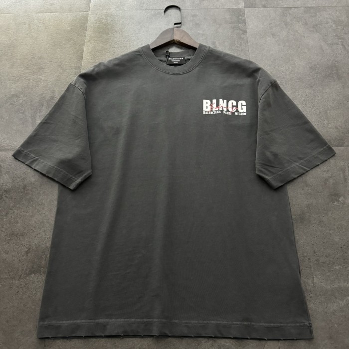 Balenciaga Logo Print Cotton Short Sleeved T-shirt