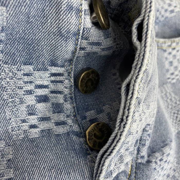 Louis Vuitton Damier Short-Sleeved Chambray Shirt Shorts Set
