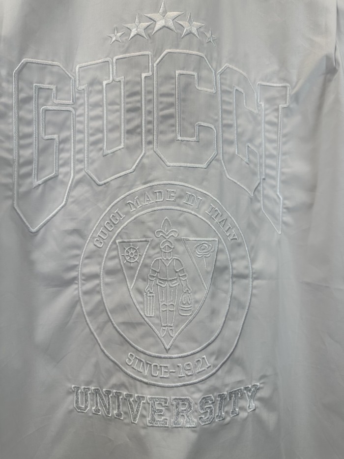 Gucci Logo Embroidered Long Sleeve Shirt