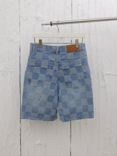 LOUIS VUITTON Jacquard Catwalk Denim Shorts