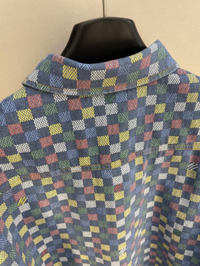 Louis Vuitton Damier Chambray Short-Sleeved Shirt