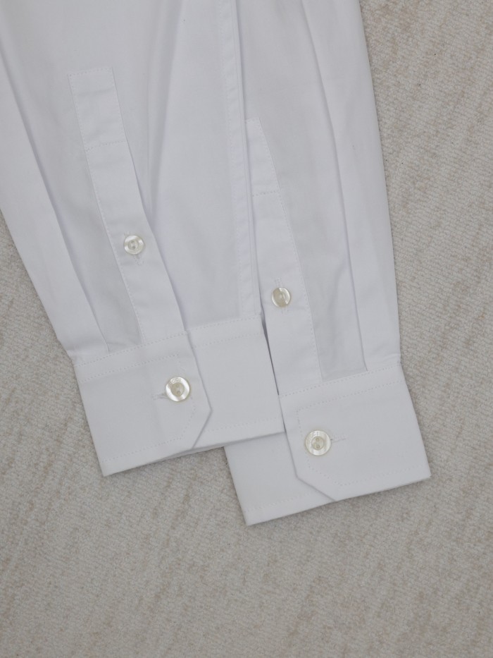 Gucci Logo Embroidered White Shirt