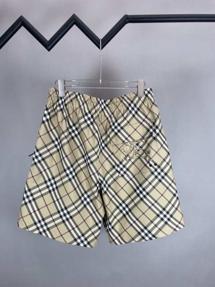 Burberry Check Horse Embroidered Shorts