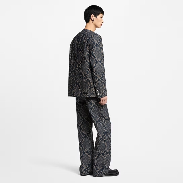 Louis Vuitton Graphic Collarless Denim Jacket