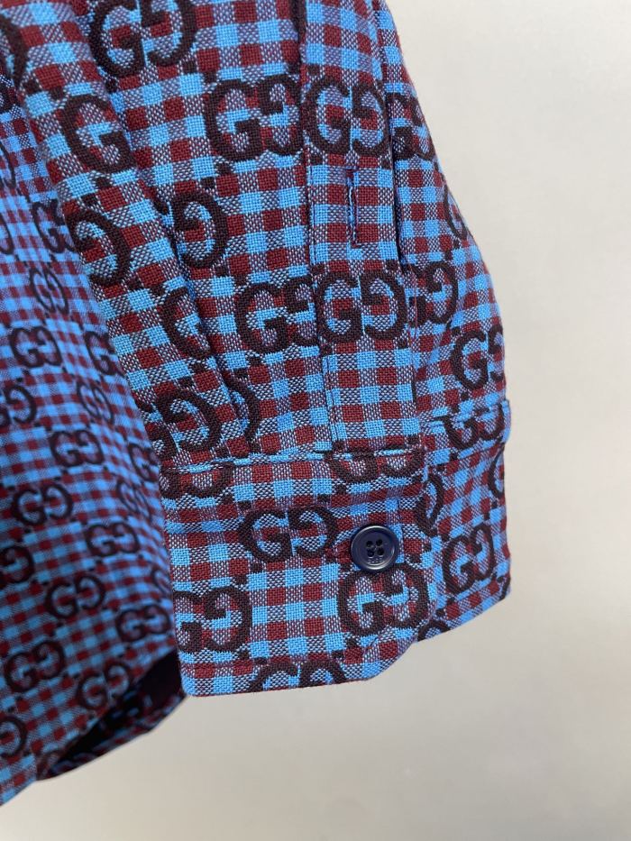 Gucci Monogram Lapel Long Sleeve Shirt