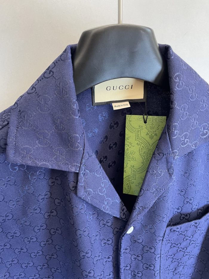 Gucci GG Jacquard Short Sleeved Shirt