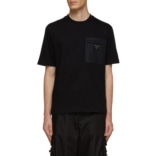 Prada Triangle Logo Pocket Short Sleeve T-shirt