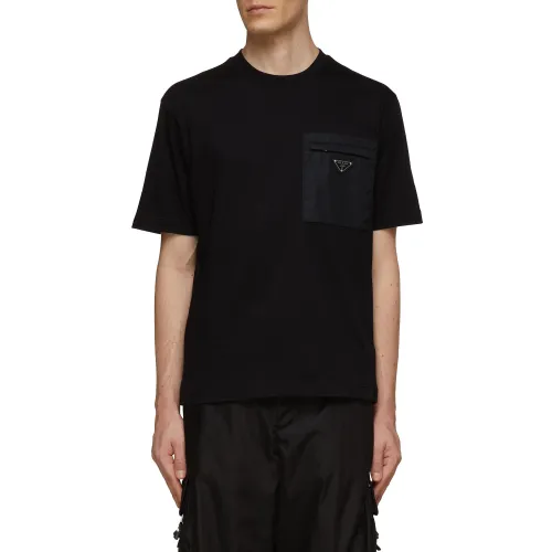 Prada Triangle Logo Pocket Short Sleeve T-shirt