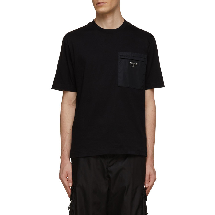Prada Triangle Logo Pocket Short Sleeve T-shirt